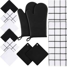 Yit-teenyyou-3736 Teenyyou 12 Pcs Oven Mitts Kitchen Towels And Dishcloths Pot Holders Soft Silicone Hea