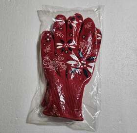 Temptations Towom Tara Oven Safe Christmas Gloves Mitts X-large Silicone Accent
