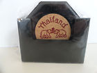 Thailand Vintage 6 Wooden Coasters