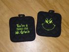 The Home Store Grinch Mean One Christmas Embroidered Pot Holders