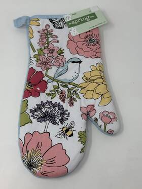 5834205 The Spring Shop Oven Mitt 7 In X 13 - Spring/summer Floral Design