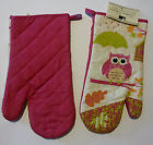Theme Oven Mitt Pink Better Home Owl Set 2-pc Bird With Umbrella New 044712003416 Theme Oven Mitt Pink Better Home Owl Set 2-pc Bird With Umbrella New 044712003416