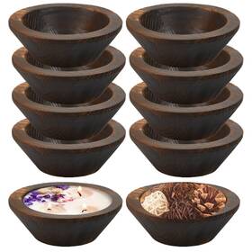Son-tiangrid-1162 Tiangrid 10 Pcs Wooden Dough Bowls For 5.9 X 3.3 1.97 Inches Dark Brown