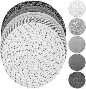 Tidponra 726084654792 Trivet Mats Set For Hot Dishes 5 Heat Resistant Pot Holders Kitchen Counter