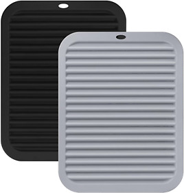 Tifanso 2pcs Hot Pads For Kitchen Non-slip Heat Resistant Silicone Mat