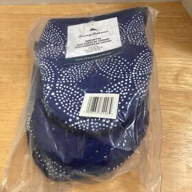 Tommy Bahama 028332754484 Island Tile Cotton Blue/white Mini Mitt Set 2-pack