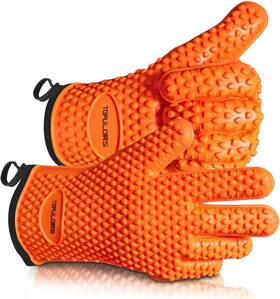 Topulors 445020583554 Silicone Gloves Oven Mitts Heat Resistant Bbq Smoker Grill Handle Hot Foo