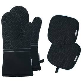 572f Tormays 791334223387 4pcs Oven Mitts And Pot Holders Set Heat Resistant Glove Soft Cot