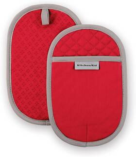 2p010053tdka Town & Country Kitchenaid Asteroid Pot Holder 2-pack Set Fire Red 6.5 Inch X10