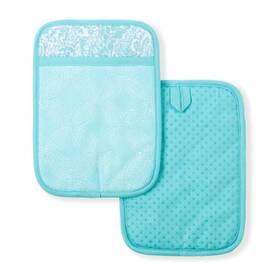 2p014175tdtb Town & Country Tommy Bahama Island Tile Oven Pot Holder 2-pack Set Aqua Blue 7 Inch X10