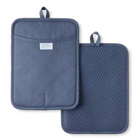 500f Town & Country Basics 028332828246 Basketweave Soft Silicone Pot Holder 2-pack Set Up To Flexible Silicon