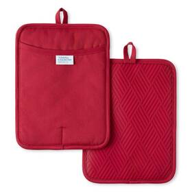 500f Town & Country Basics 028332828260 Basketweave Soft Silicone Pot Holder 2-pack Set Heat Resistant Up To F