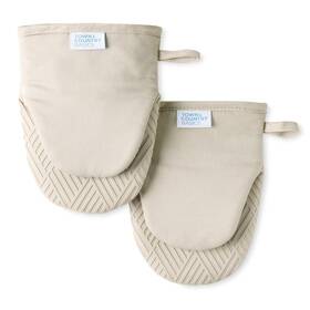 500f Town & Country Basics 028332828338 Basketweave Soft Silicone Mini Oven Mitt 2-pack Set Heat Resistant Up To