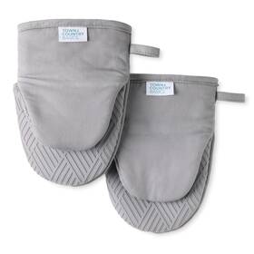 Town & Country Basics 028332828352 And Basketweave Soft Silicone Mini Oven Mitt 2-pack Set He