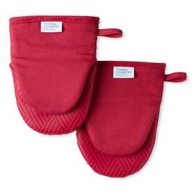 500f Town & Country Basics 028332828369 Basketweave Soft Silicone Mini Oven Mitt 2-pack Set Up To Flexible Sil