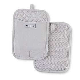 Town & Country Living 028332771771 Asteroid Pot Holder 2-pack Set 7 Inch X10 Matte Grey