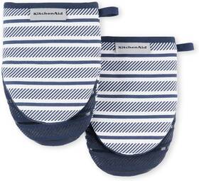 Town & Country Living 028332799126 Kitchenaid Albany Mini Oven Mitt 2-pack Set Ink Blue 5.5 Inch X8