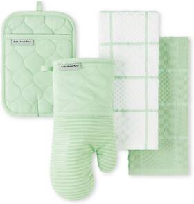 4-pac Town & Country Living 028332799935 Kitchenaid Quilted Cotton Terry Cloth Oven Mitt Pot Holder Kitchen Towel