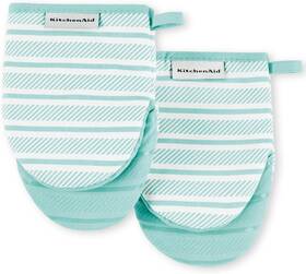 Town & Country Living 028332826662 Kitchenaid Albany Mini Oven Mitt 2-pack Set Mineral Water 5.5 Inch X8