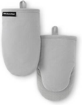 Town & Country Living 028332847599 Kitchenaid Gourmet Series Gridlines Mini Oven Mitts 2-pack Set Heat Resistant U