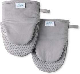 500f Town & Country Living 705353023576 Basketweave Soft Silicone Mini Oven Mitt 2-pack Set Heat Resistant Up To