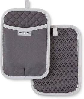 Town & Country Living 726084498259 Kitchenaid Asteroid Pot Holder 2-pack Set Charcoal Grey 7 Inch X10