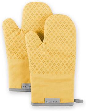 O2010054tdkaa7090 Town & Country Kitchenaid Asteroid Oven Mitt Set 7 Inch X12.5 Buttercup Yellow 2 Piece