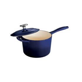 070ds Tramontina 016017077584 Covered Sauce Pan Enameled Cast Iron 2.5-quart Gradated Cobalt 80131/070ds