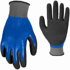 94406-26 True Grip Double Dip Coated Gloves Textured Water Resistant Mens M -