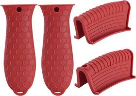 Trumoter 445026675642 4 Pcs Potholders Silicone Assist Pan Holder For Cast Iron Skillets And