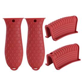 Trumoter 619660757515 4 Pcs Potholders Silicone Assist Pan Holder For Cast Iron Skillets And Tradition