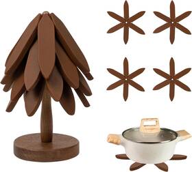 Tuiuzxy 313102876832 Silicone Trivets Mat Set For Hot Dishes - Tree With Stand Pads Pot