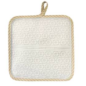 9872 Two Lumps Of Sugar Linen Stripe Silli Hottie Pot Holder Hot Pad Cooking Grilling