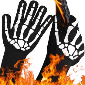 1472 Ubeesize 840322306165 Lengthen Bbq Gloves Skeleton F Grill 14 Inch Fireproof Oven G