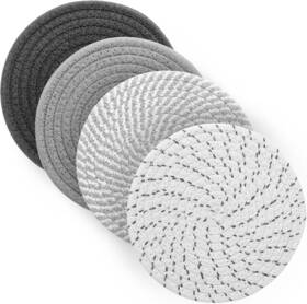 Ueixieo 705353899393 7 Inch Trivets For Hot Dishes Pots And Pans 4 Pcs Pot Holders Kitchen Heat