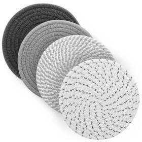Ueixieo 752700004757 7 Inch Trivets For Hot Dishes Pots And Pans 4 Pcs Pot Holders Kit