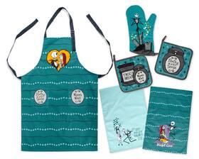 Rbf-162nbc-b4 Ukonic Nightmare Before Christmas Kitchen Set Apron Mitt Pot Holders Towels