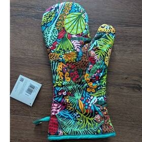 7mge02 Ulster Weavers Mewagerie Gauntlet Oven Mitt Jungle Leopard Monkey Tropical Nwt