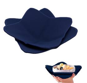 Ulveol 303940826472 Set Of 2 Dark Blue Microvave Bowls Holder Potholders - Microwavable Soup Bowl