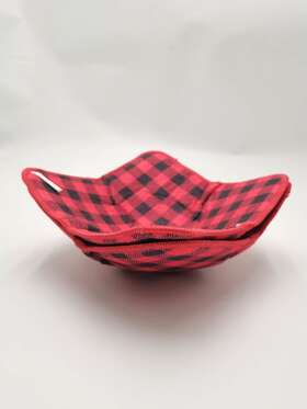 Ulveol 303940826502 Set Of 2 Black Red Microwave Bowl Cloth Hot Pads Pot - Safe