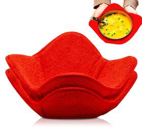 Ulveol 303940826700 Set Of 2 Red Microwave Hot Pads - Pot Holders Cozies For Food Ooma