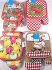 Unbranded Lot Of 4 Oven Mitt Hot Pad Sets 3 With Tags 677172002103
