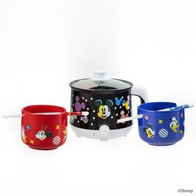 2-ramen Uncanny Brands 849789026104 Disney Mickey Mouse Multicolor Hot-pot Rice Cooker Gift Set With Bowls
