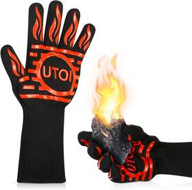 1472 Utoi 744759118882 Bbq Grill Gloves F Heat Resistant Grilling Oven Mitts For Kitchen A