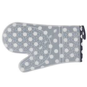 Uxcell 602451790198 Kitchen Utensils Silicone Pattern Heat Resistant Oven Mitt Glove White