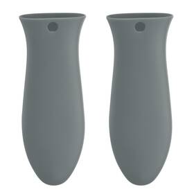 Uxcell 639664944919 2pcs Silicone Hot Handle Holders Cast Iron Skillet Covers Grey