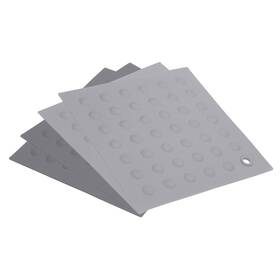Uxcell 745065683460 4pcs Silicone Trivets Mat Pad Countertop Pot Holder Pad-dark Grey/light Grey