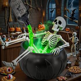 Nwdgmo001 Uxewoiz Halloween Decorations Indoor Black Plastic Witches Cauldron M 1pcs