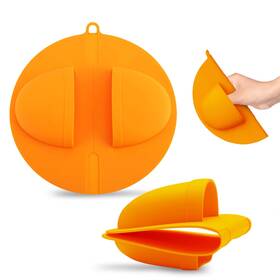 Bbq-1-o V Tower 2pcs Bbq Grill Mitts For Outdoor With Heat Resistant 6 Inch L X 9 W Orange