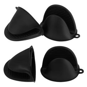Js-js123a Vaincre 4pcs Silicone Oven Mitts Heat Resistant Potholders For Kitchen M Inch